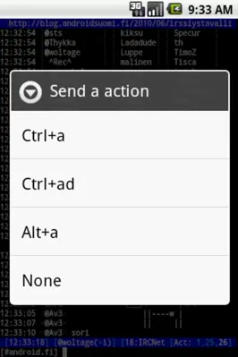 Irssi ConnectBot android App screenshot 1